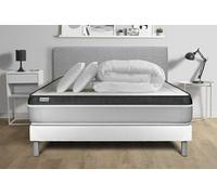 Pack prêt a dormir VITAL ERGO 200 x 200 cm sommier Kit blanc