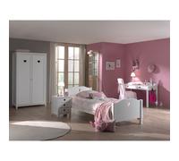 Pack - Lit Enfant, Chevet, Armoire & Bureau "Amori I" Blanc