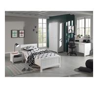 Pack - Lit Enfant, Chevet, Armoire & Bureau "Erik I" Blanc