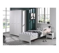 Pack - Lit Enfant, Chevet & Armoire "Erik" Blanc