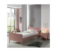 Pack - Lit Enfant & Chevet "Billy" 90x200cm Rose