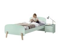 Pack - Lit Enfant & Chevet "Kiddy" 90x200cm Vert Menthe