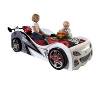 Pack - Lit Enfant & Matelas ""Brap"" 90x200cm Blanc