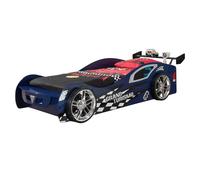 Pack - Lit Enfant & Matelas "Gran Turismo" 90x200cm Bleu