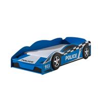 Vipack Lit junior Funbeds Voiture de police avec matelas 70x140 cm Bleu