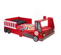 Vipack Pack lit enfant et matelas Pompier 70x140cm Rouge
