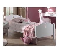 Pack - Lit Enfant & Sommier "Amori" 90x200cm Blanc