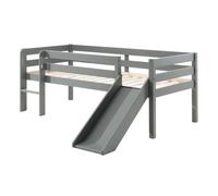 Pack - Lit Enfant Surélevé & Etagère "Pino II" Gris