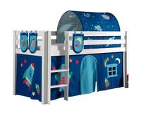Pack - Lit Enfant, Tente, 3 Pochettes & Tunnel "Pino Astronaute II" Blanc