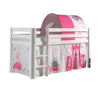 Pack - Lit Enfant, Tente & Tunnel "Pino Princesse" Blanc