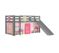 Pack - Lit Enfant Toboggan Tente & 3 Pochettes ""Pino Spring"" Gris