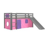 Pack - Lit Enfant Toboggan & Tente ""Pino Rose"" Gris
