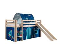 Vipack Pino Lit Compact Avec Toboggan + Rideau De Lit Astro + Tunnel De Lit Astro