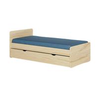 Pack Lit Gigogne Avec Matelas Bois Massif Lilow Bois 90X200