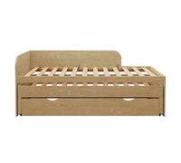 Pack Lit Gigogne Avec Tiroir Et Matelas Bois Massif Noha Bois 90X200