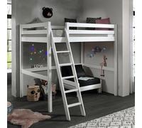 Pack - Lit Mezzanine Enfant & Fauteuil-Lit "Pino" Blanc