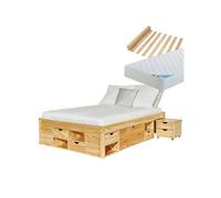 Pack Lit Multi-Rangement 140x200 + Matelas Maldives - CALI -