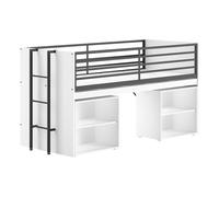 Lit mi-haut 90x200 sam blanc