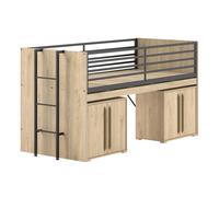 Lit mi-haut 90x200 sam nat-noir