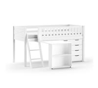 Pack - Lit Superposé 3 Pièces "Scott" 90x200cm Blanc