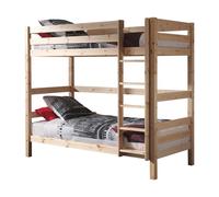 Vipack Pino Lit Superpos Pin Massif Bois Nature + Lit Gigogne