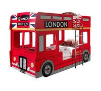Vipack Funbeds Lit Superpos Bus Londonien + 2 Matelas