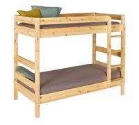 Pack Lit Superposé Séparable Avec 2 Matelas Bois Massif Aaron Bois Naturel 90X190