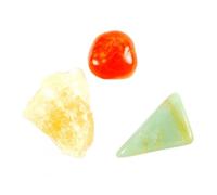 Pack Lithothérapie ""Créativité"" Assortiment de 3 pierres naturelles Multicolore