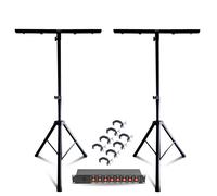 Pack Lumière 2 Pieds Mooving Light ML-SUPPORT-DJLIGHT - 8 Crochets SH2B - Dispatching 8 Voies - DJ soirée anniversaire