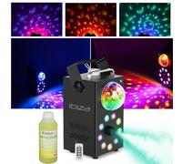 Pack Lumière 2 Pieds Mooving Light ML-SUPPORT-DJLIGHT - 8 Crochets SH2B - Dispatching 8 Voies - Machine Fumée Ibiza 700W DMX Noir