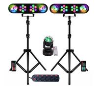 Pack Lumière 2 Portiques DJ Mooving LEDBAR-ASTRO-RC - Lyre Astro Ibiza LMH-ASTRO - Dispaching Multiprise - Ambiance Fête Soirée