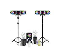 Pack Lumière 2 Portiques DJ Mooving LEDBAR-ASTRO-RC - Machine Fumée LED FOGGY-ASTRO - 2 Machines Bulles LED BUBBLE-DREAM