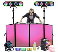 Pack Lumière - 2 portiques DJ Projecteurs PAR Astro - Facade - Machine Fumée Lumière LED Astro - Projecteur PAR - Soirée Mariage