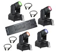 Pack Lumière 3 Lyres LMH250-RC IBIZA LIGHT DMX + 1 Console LC192DMX + Cables - DJ Soirée