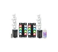 Pack Lumière DJ 2 Effets Spider Ibiza LED8-MINI - 2 Machines Bulles LED BUBBLE DREAM - Soirée Bar Anniversaire