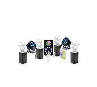 Pack Lumière DJ complet Machine Fumée FOGGY-ASTRO - 2 PAR LED 18 W - 4 machines Bulles LED BUBBLE-DREAM - Soirée Scène Anniversaire