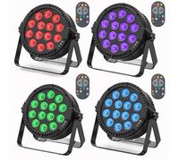 Pack Lumiere DJ - JAJALUYA 84W Lumiere de Scene 14 LED RGBW - Jeux de Lumiere Pack de 4