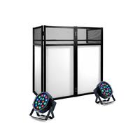 Pack Lumière : Façade BoomTone DJDESKWHITE Lycra + 2 Projecteurs LED PARTY-PAR181 RGB DMX - Éclairage de scène