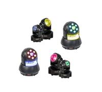 Pack Lumière Ibiza 2 Lyres 2-en-1 Astro/Wash - 2 Lyres Wash 30W DMX - Fête Pro Soirée Bar Mariage Anniversaire Club DJ Mobile Noir