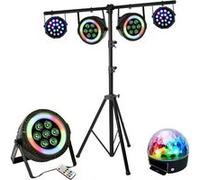 Pack Lumière Ibiza Pied Support SL002 - 2 Projecteurs THINPAR-LED-RING - 2 Projecteurs PAR LEDS 18W - Astro - Fête Dj Mariage Soirée
