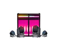 Pack Lumière Ibiza Régie DJ Booth Facade DS30 - 2 Lyres Spot 100W B-Eye 6x10W DMX - 2 Projecteurs PAR - Soirée Fête Pro Mariage