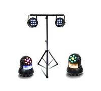 Pack Lumière Pied ML-SUPPORT-DJLIGHT 2 Projecteurs THINPAR-9X6W-RGBW - 2 Lyres Wash 30W - Soirée Fête Dj Mariage