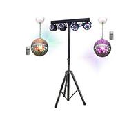 Pack Lumière Pied Portique DJ BOOST-LIGHT70 4 Projecteurs - 2 Boules Disco LEDS RGB ASTRO-BALL8 Bar Fête Soirée Ambiance Musique