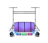 Pack Lumière - Portique DJ SLB001 - Façade Lycra - 2 Projecteurs PAR - Fête Soirée Professionnel Club Discomobile