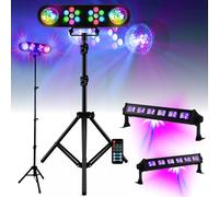 Pack Lumière Portique Mooving LEDBAR-ASTRO-RC - 2 Barres Lumière noire UV LED-UVBAR6 Soirée Ambiance Dj Bar Discothèque Club Fête
