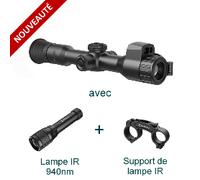 PACK Lunette jour et nuit HIKMICRO ALPEX 4K LITE A40EL avec télémètre + Lampe IR 940nm + Support de lampe IR