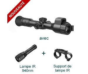 PACK Lunette jour et nuit HIKMICRO ALPEX 4K LITE A40EL avec télémètre + Lampe IR 940nm + Support de lampe IR