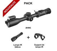PACK Lunette jour et nuit HIKMICRO ALPEX PRO A50PL avec télémètre + Lampe IR 940nm + Support de lampe IR