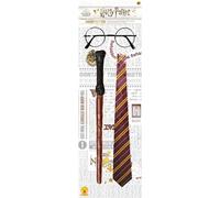 RUBIE'S Harry Potter Officiel - Kit d'Accessoires Harry Potter Baguette + Lunettes + Cravate (Enfant)