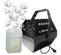 Pack Machine à Bulles sur Batterie Rechargeable Ibiza Light LBM10BAT-BL - Bouteille Liquide à Bulles 1L - Mariage Baptême Enfant